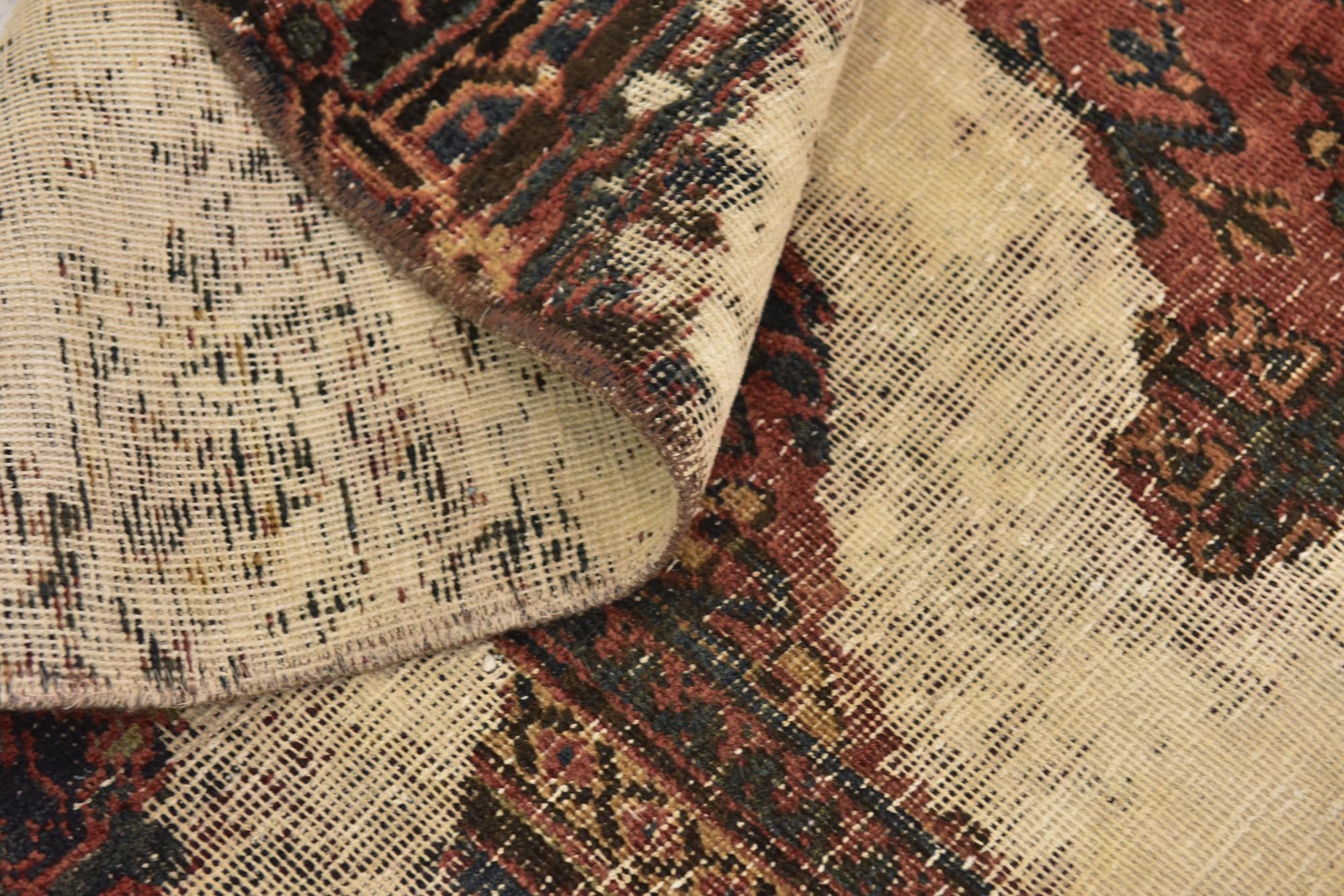 7' 3 x 10' 7 Hand Knotted Ultra Vintage Persian Wool Rug