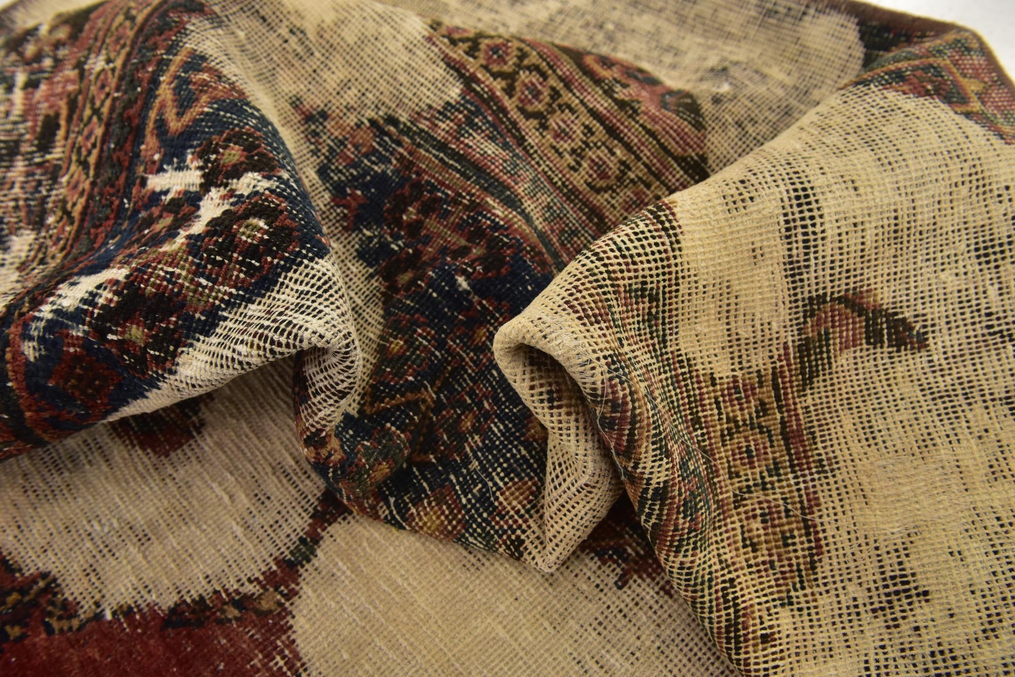 7' 3 x 10' 7 Hand Knotted Ultra Vintage Persian Wool Rug
