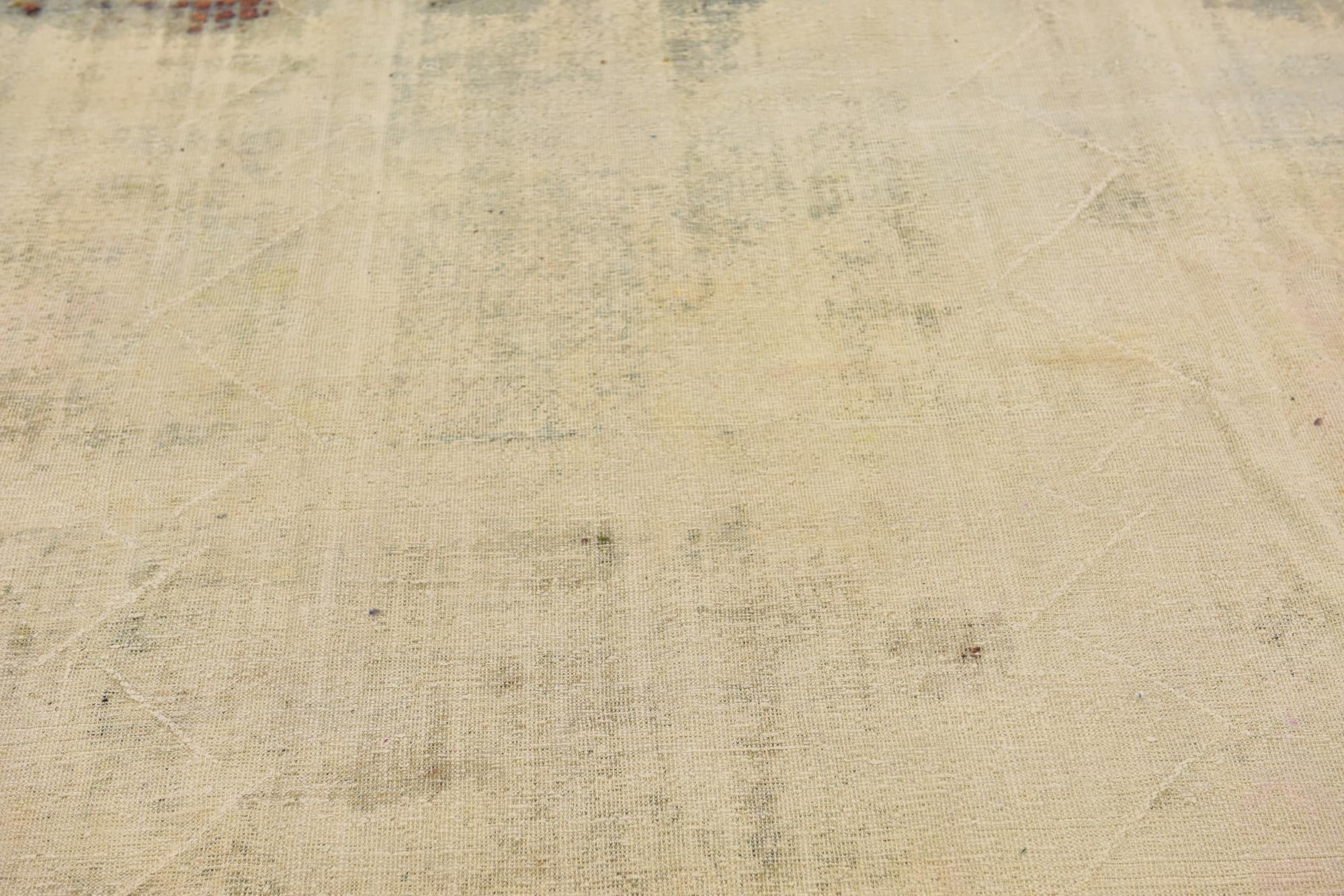 7' 4 x 9' 5 Hand Knotted Ultra Vintage Persian Wool Rug