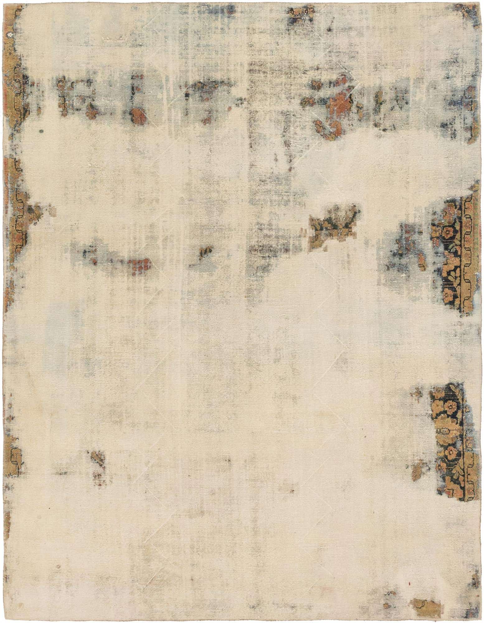 Primary image 7' 4 x 9' 5  Hand Knotted Ultra Vintage Persian Wool Rug