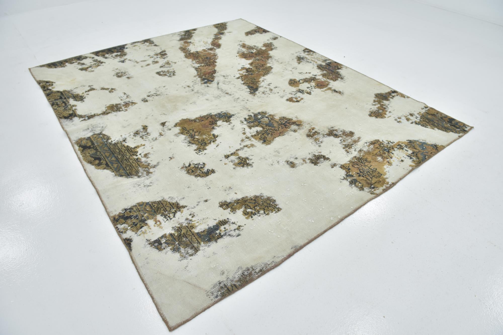7' 8 x 9' 4 Hand Knotted Ultra Vintage Persian Wool Rug