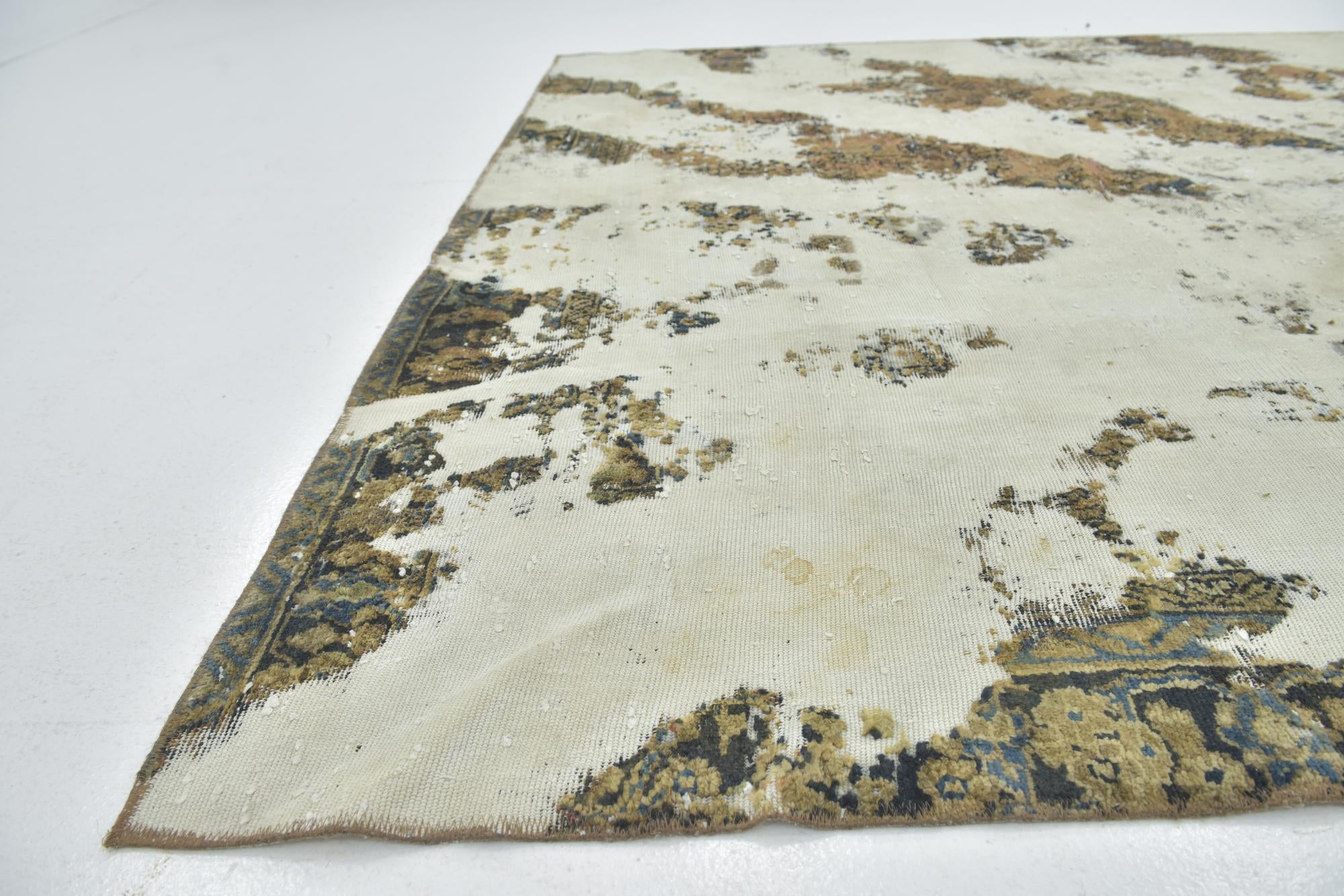 7' 8 x 9' 4 Hand Knotted Ultra Vintage Persian Wool Rug