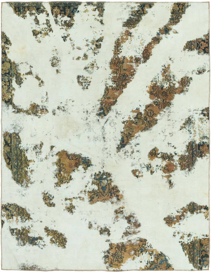 Detail image of 7' 8 x 9' 4 Hand Knotted Ultra Vintage Persian Wool Rug