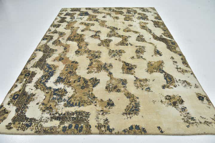 7' x 10' 2 Hand Knotted Ultra Vintage Persian Wool Rug