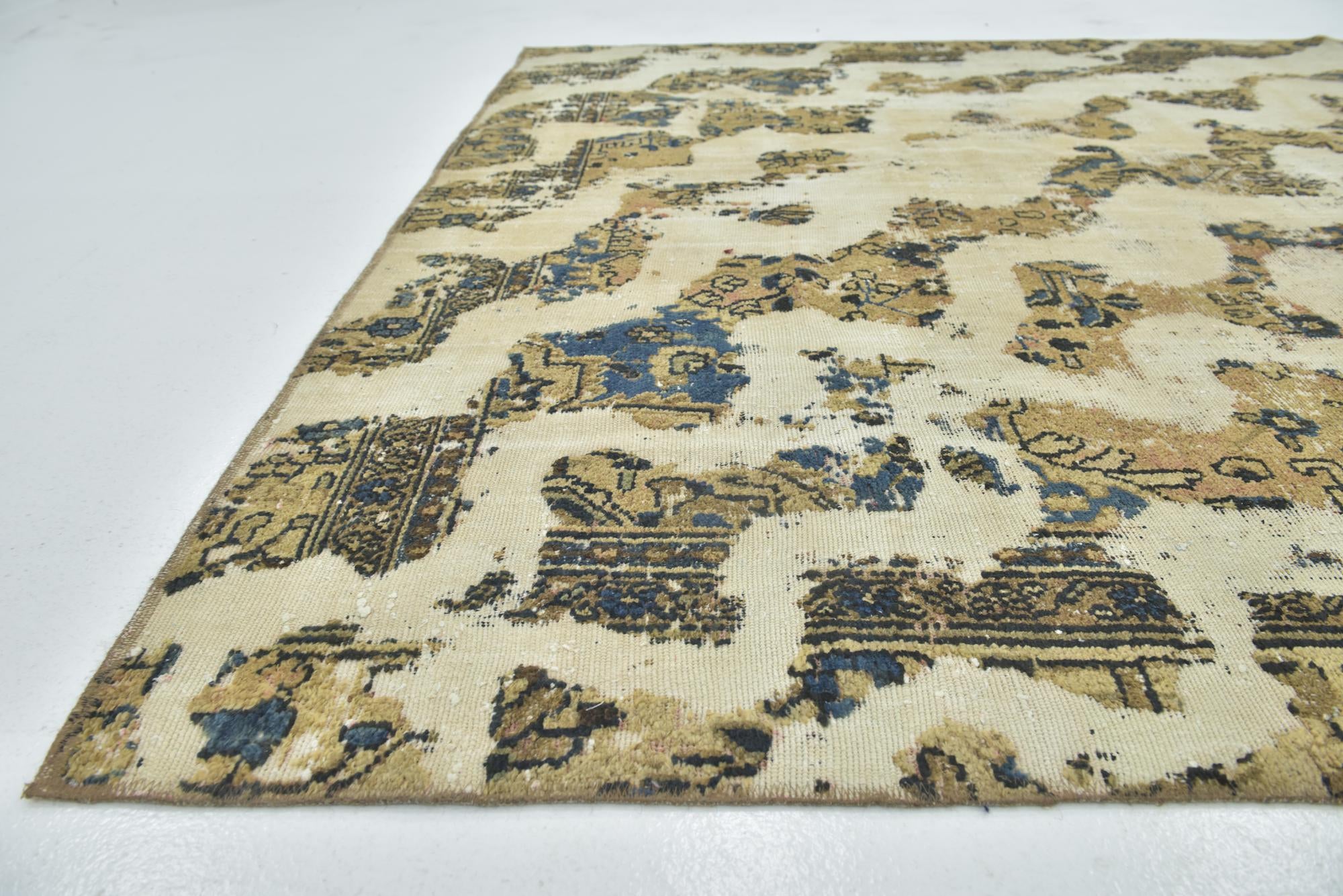7' x 10' 2 Hand Knotted Ultra Vintage Persian Wool Rug