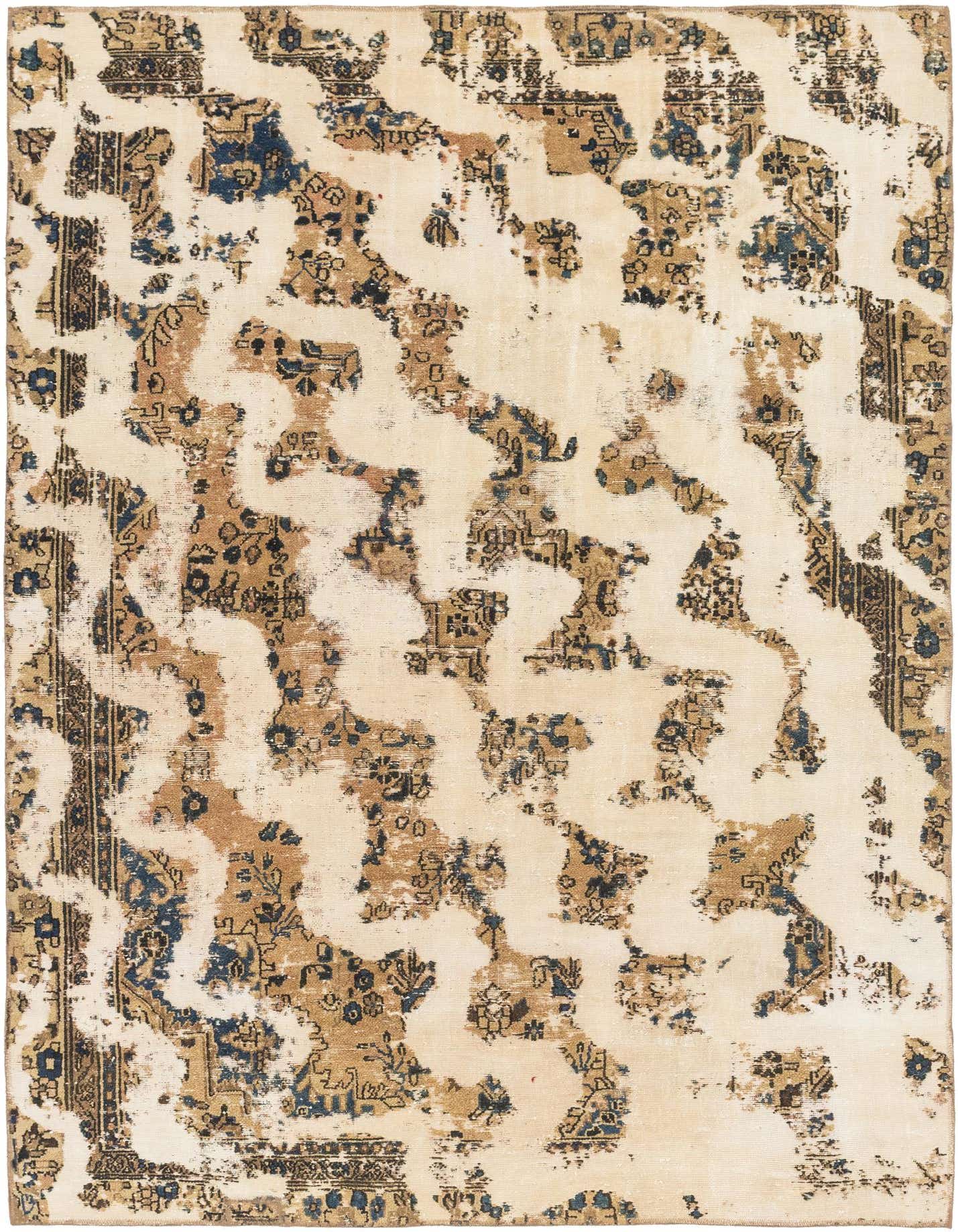 Primary image 7' x 10' 2  Hand Knotted Ultra Vintage Persian Wool Rug