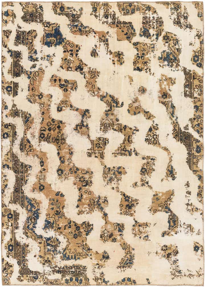 7' x 10' 2 Hand Knotted Ultra Vintage Persian Wool Rug