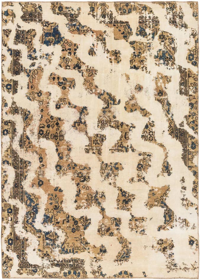 Detail image of 7' x 10' 2 Hand Knotted Ultra Vintage Persian Wool Rug