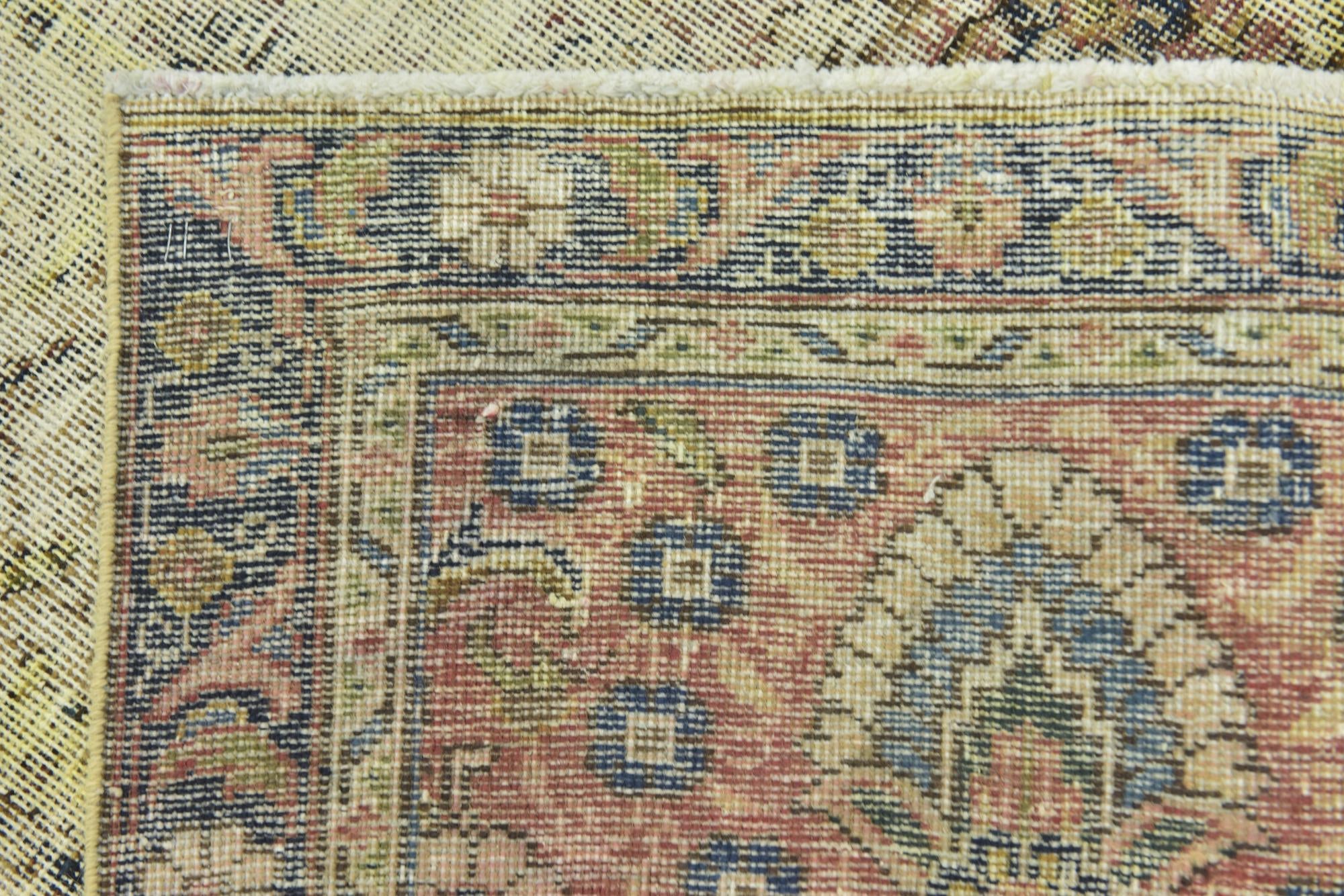 10' 2 x 13' 7 Hand Knotted Ultra Vintage Persian Wool Rug