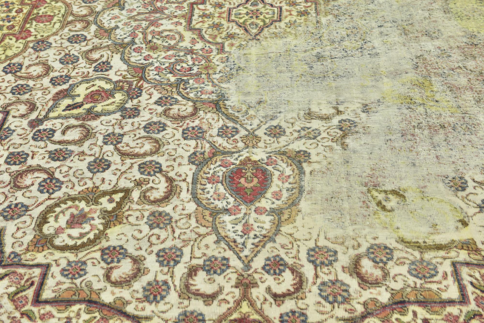 10' 2 x 13' 7 Hand Knotted Ultra Vintage Persian Wool Rug