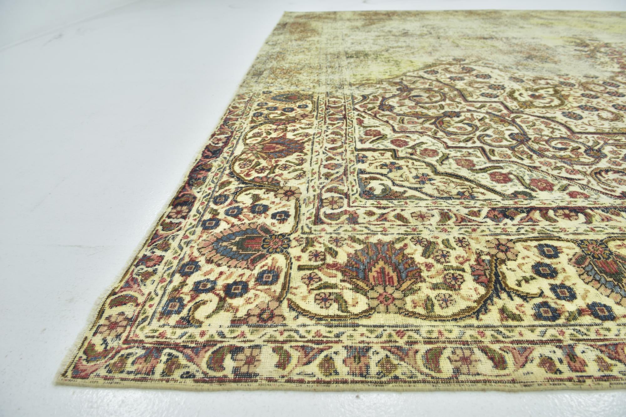 10' 2 x 13' 7 Hand Knotted Ultra Vintage Persian Wool Rug