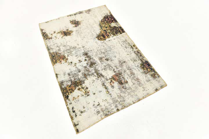 3' x 4' 5 Hand Knotted Ultra Vintage Persian Wool Rug