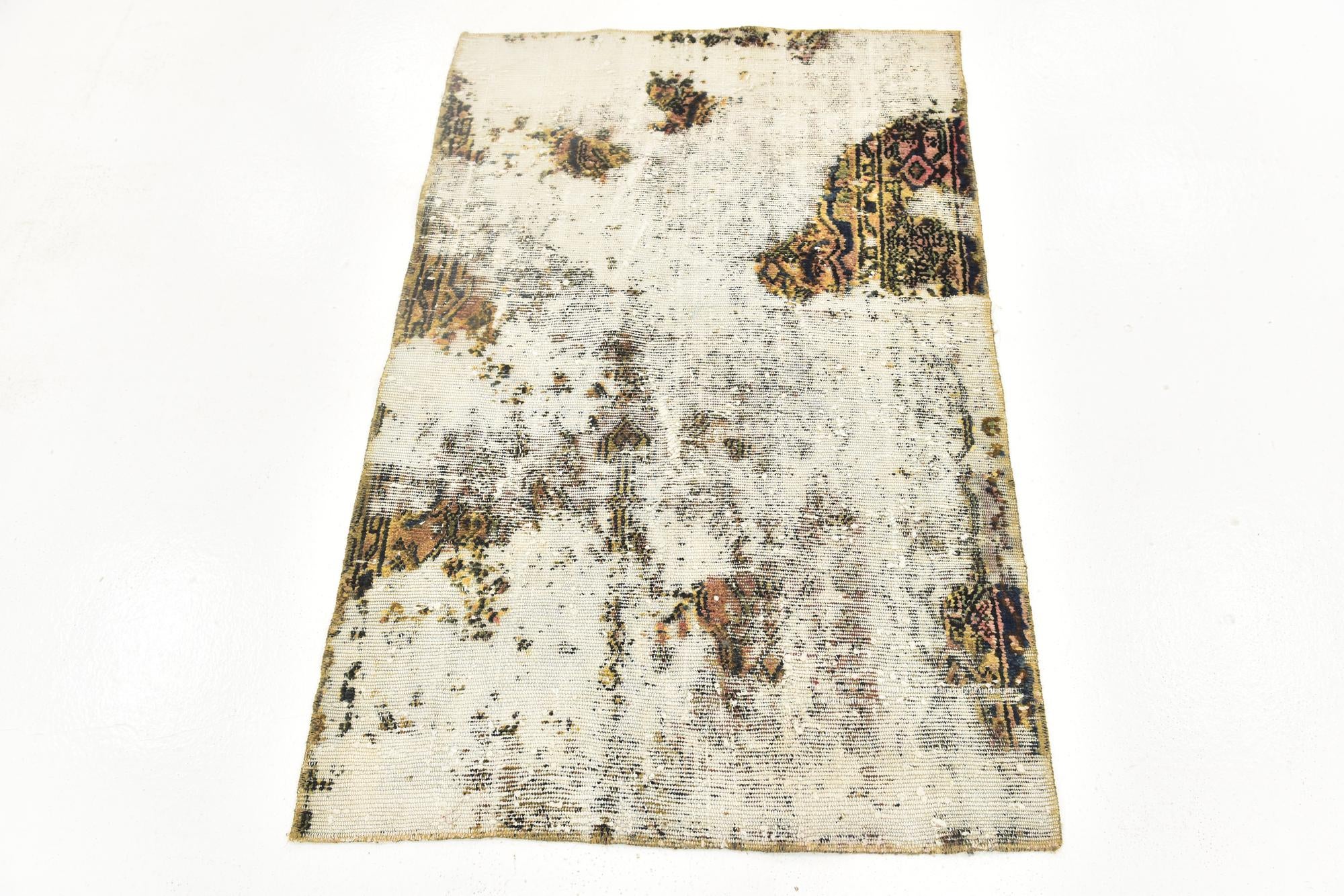 3' x 4' 5 Hand Knotted Ultra Vintage Persian Wool Rug