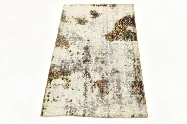 3' x 4' 5 Hand Knotted Ultra Vintage Persian Wool Rug