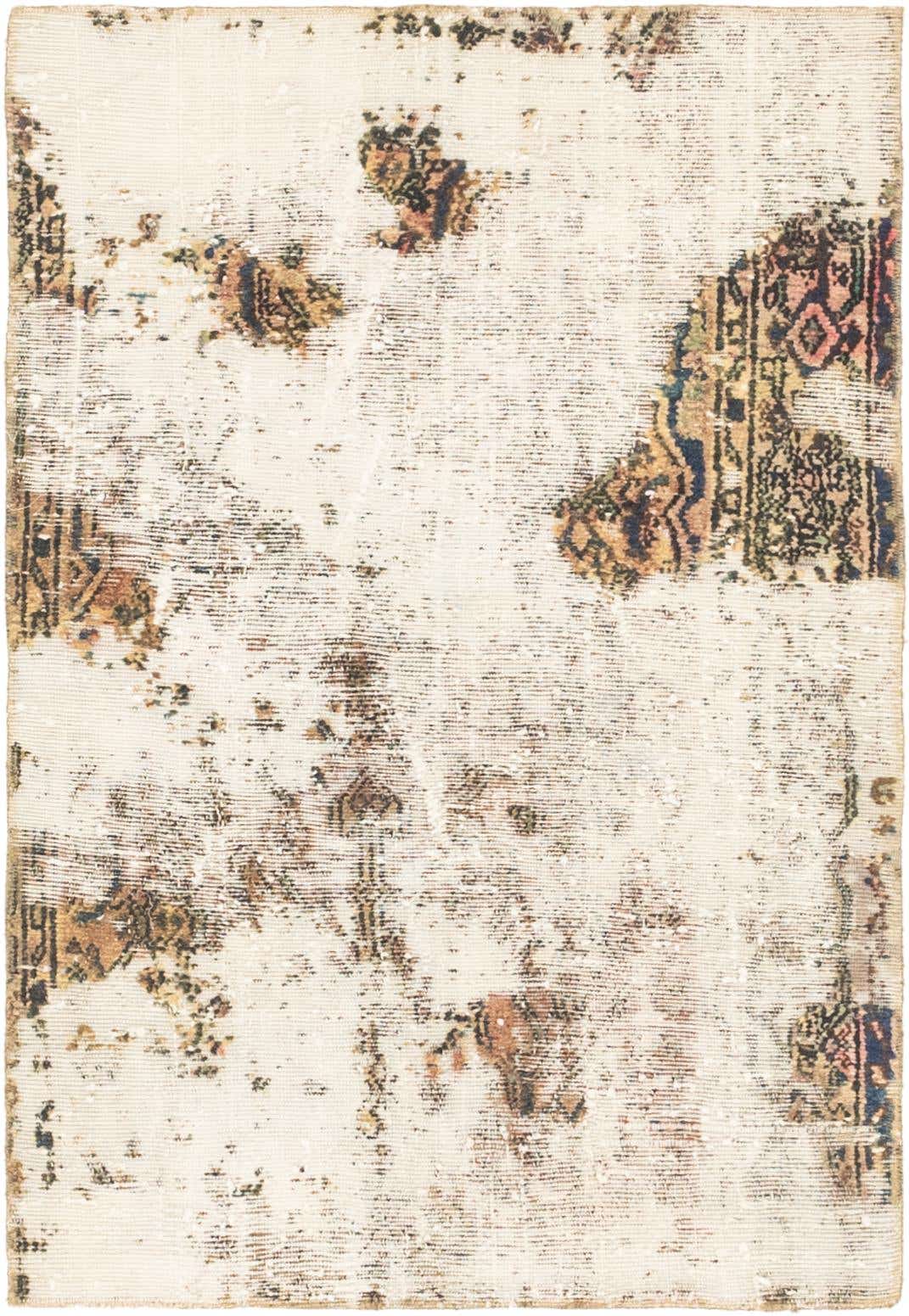3' x 4' 5 Hand Knotted Ultra Vintage Persian Wool Rug