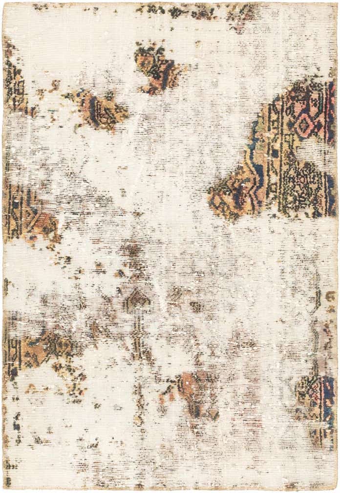 3' x 4' 5 Hand Knotted Ultra Vintage Persian Wool Rug