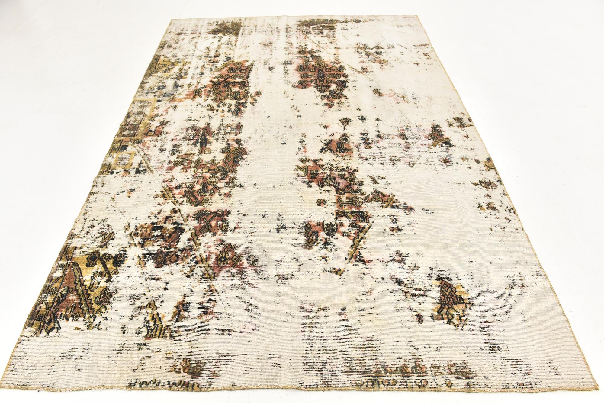 6' x 8' 8 Hand Knotted Ultra Vintage Persian Wool Rug