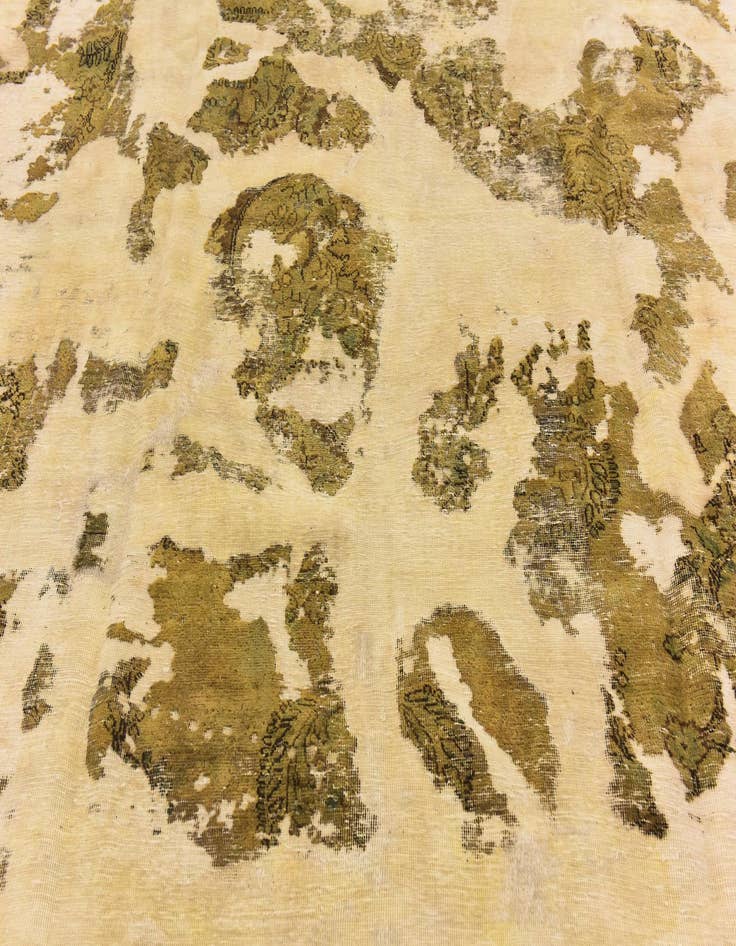 Detail image of 9' 6 x 11' 2  Hand Knotted Ultra Vintage Persian Wool Rug