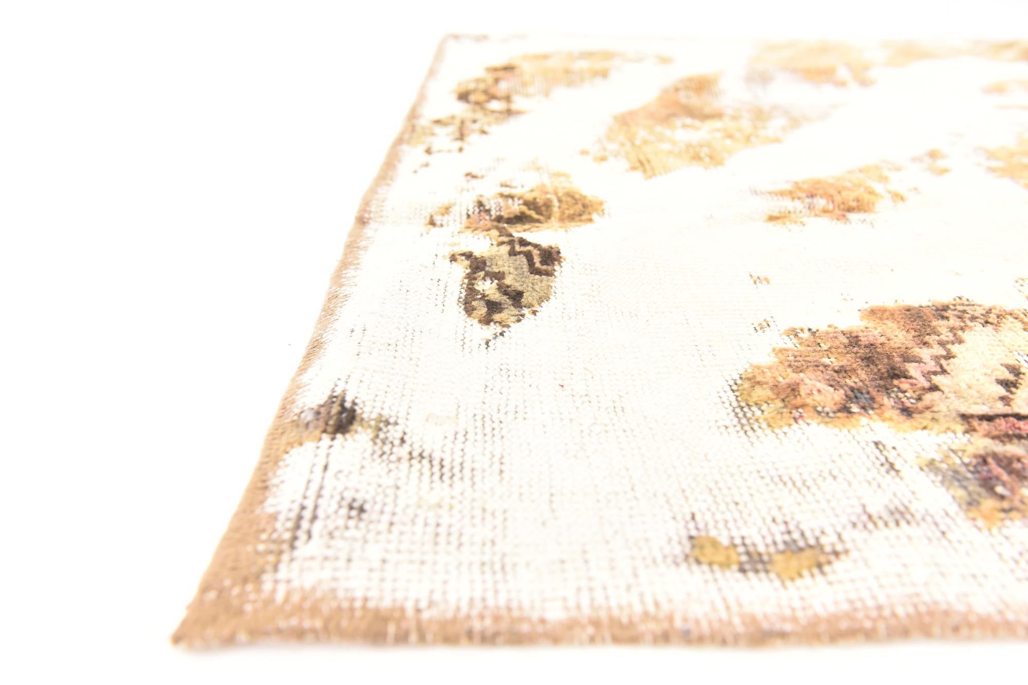 3' 7 x 5' 9 Hand Knotted Ultra Vintage Persian Wool Rug