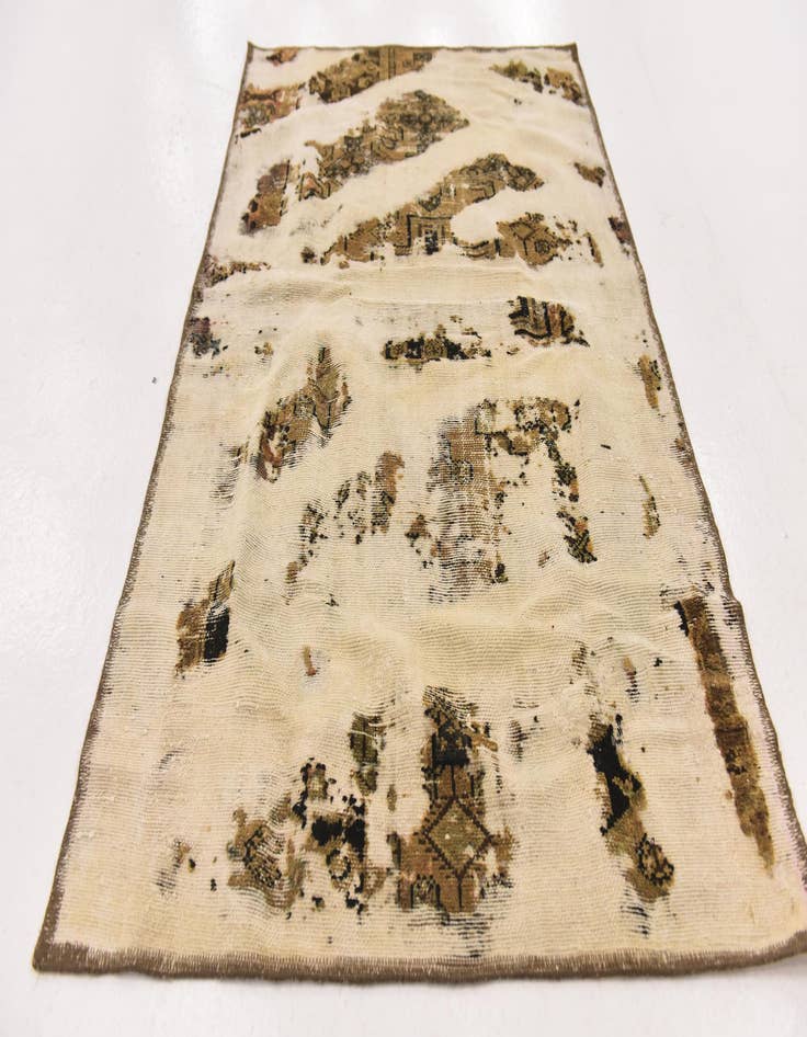 Detail image of 3' 4 x 5' 4  Hand Knotted Ultra Vintage Persian Wool Rug