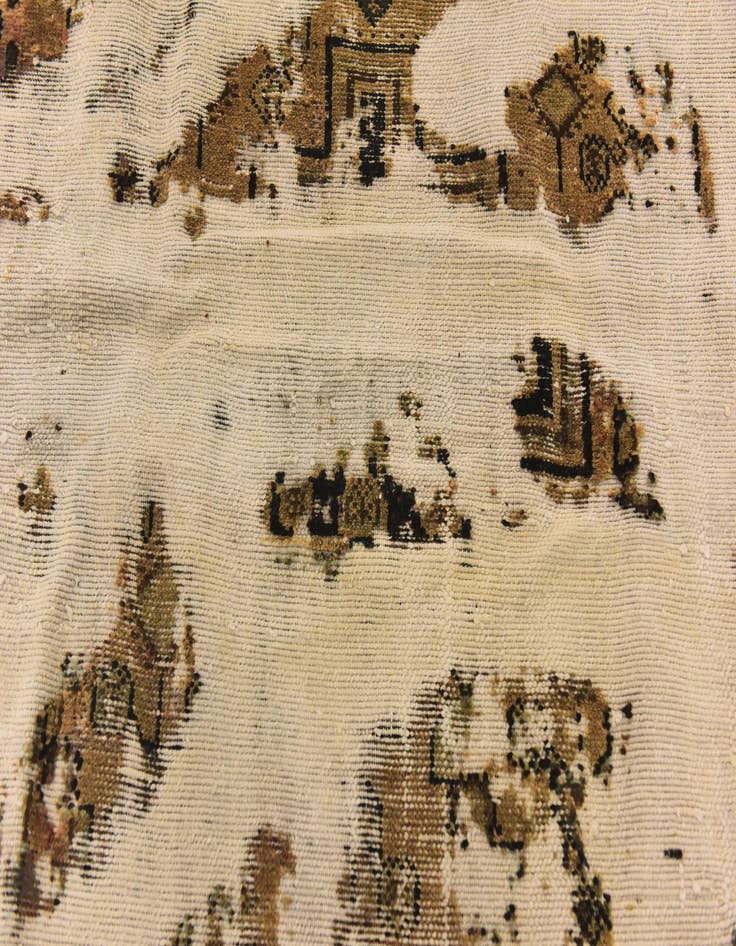 Detail image of 3' 4 x 5' 4  Hand Knotted Ultra Vintage Persian Wool Rug