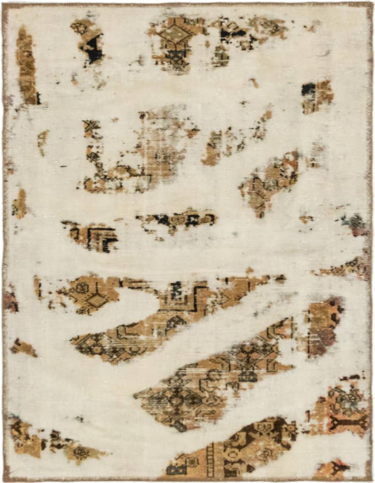 Detail image of 3' 4 x 5' 4 Hand Knotted Ultra Vintage Persian Wool Rug