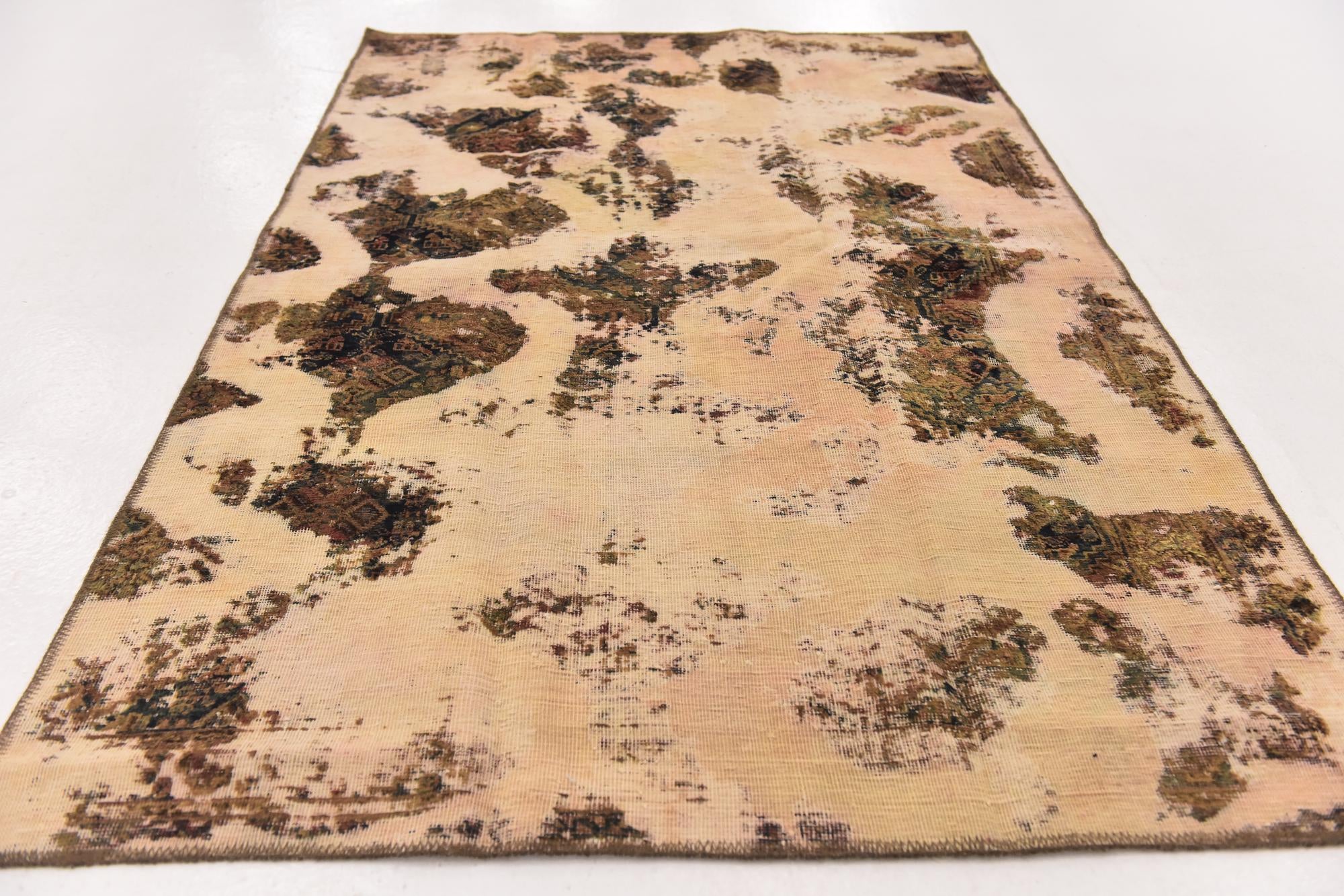 4' x 6' 5 Hand Knotted Ultra Vintage Persian Wool Rug