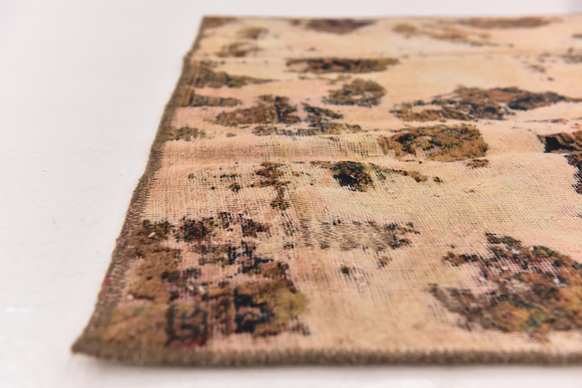 4' x 6' 5 Hand Knotted Ultra Vintage Persian Wool Rug