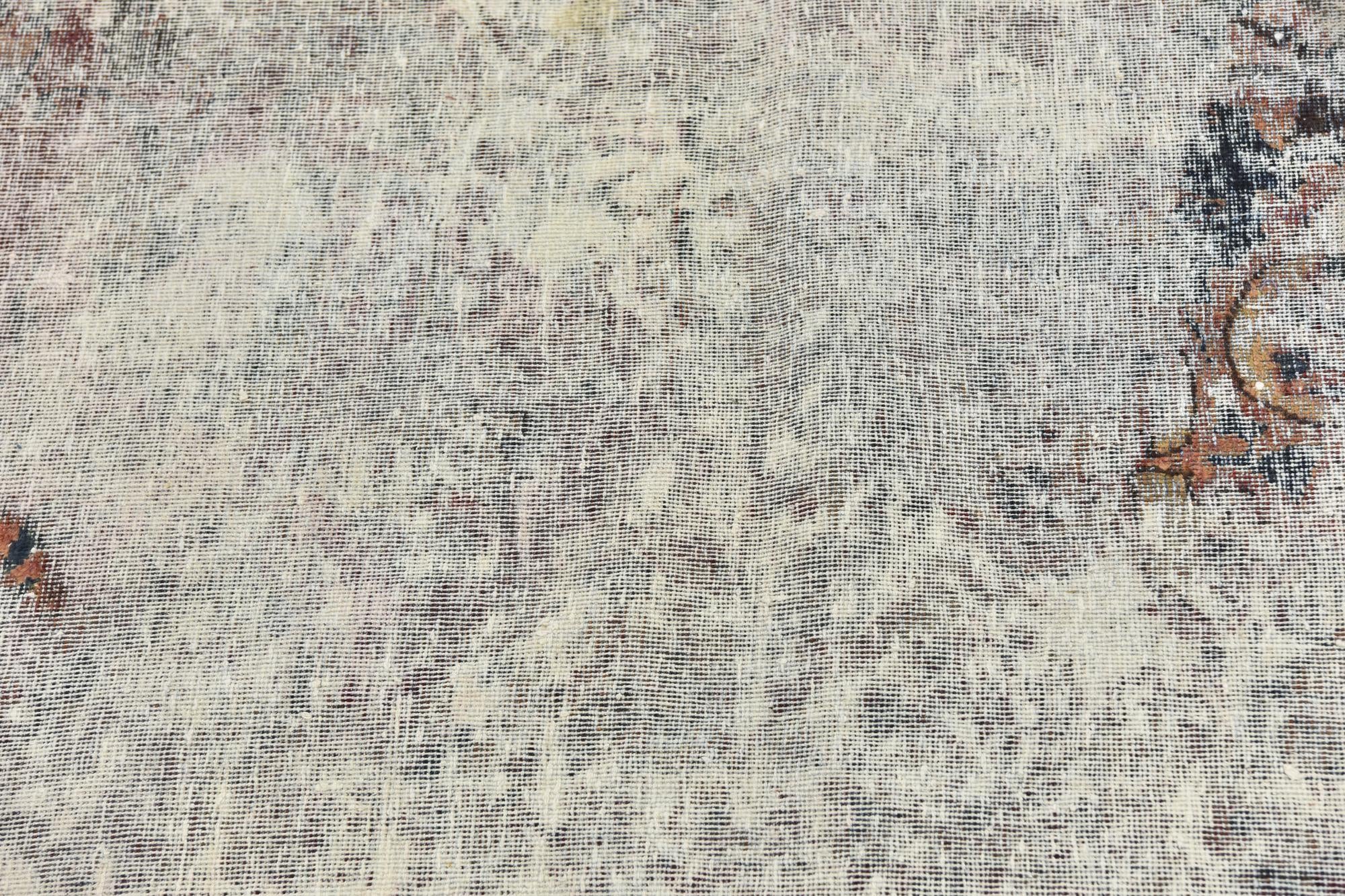 4' 4 x 5' 3 Hand Knotted Ultra Vintage Persian Wool Rug