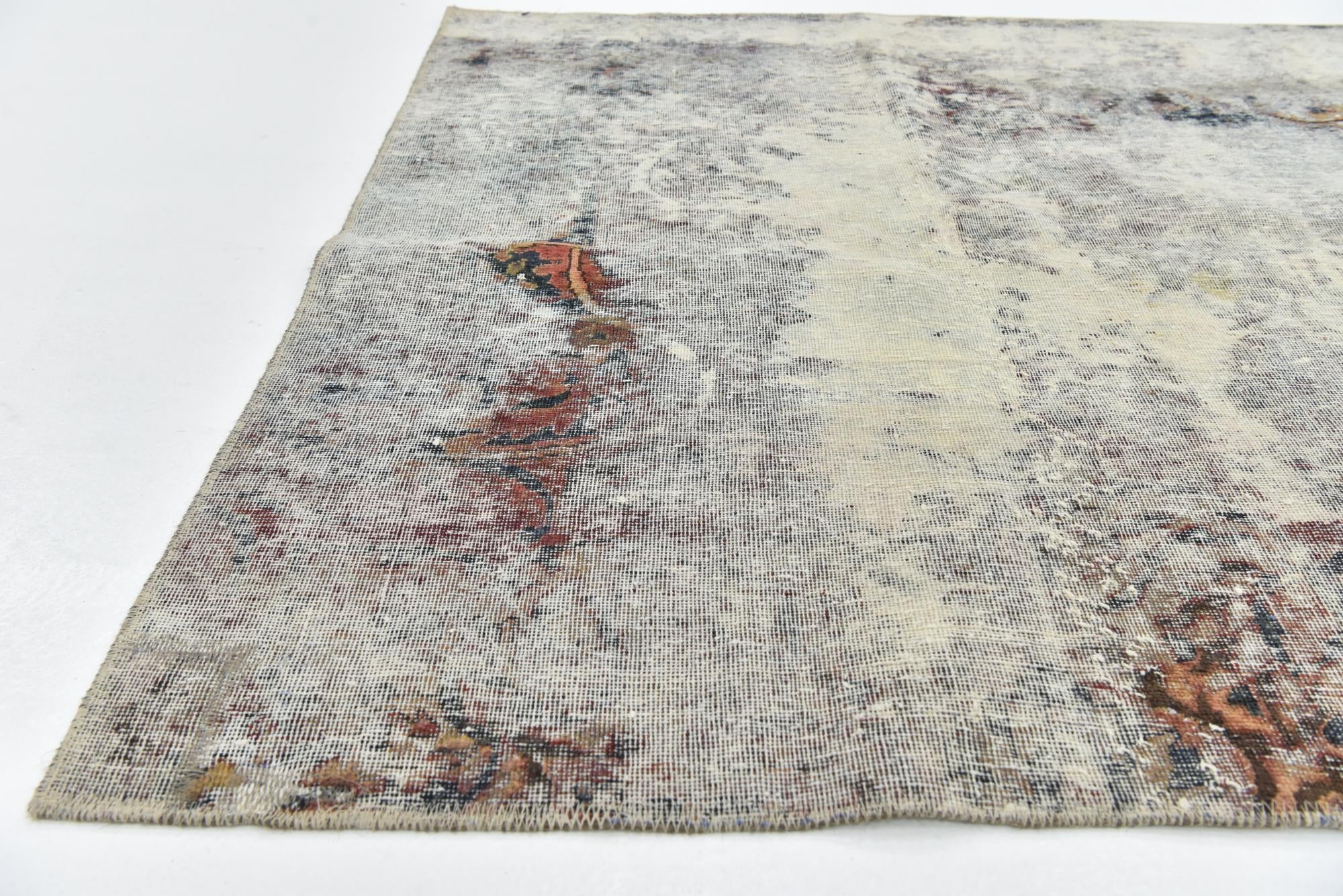 4' 4 x 5' 3 Hand Knotted Ultra Vintage Persian Wool Rug