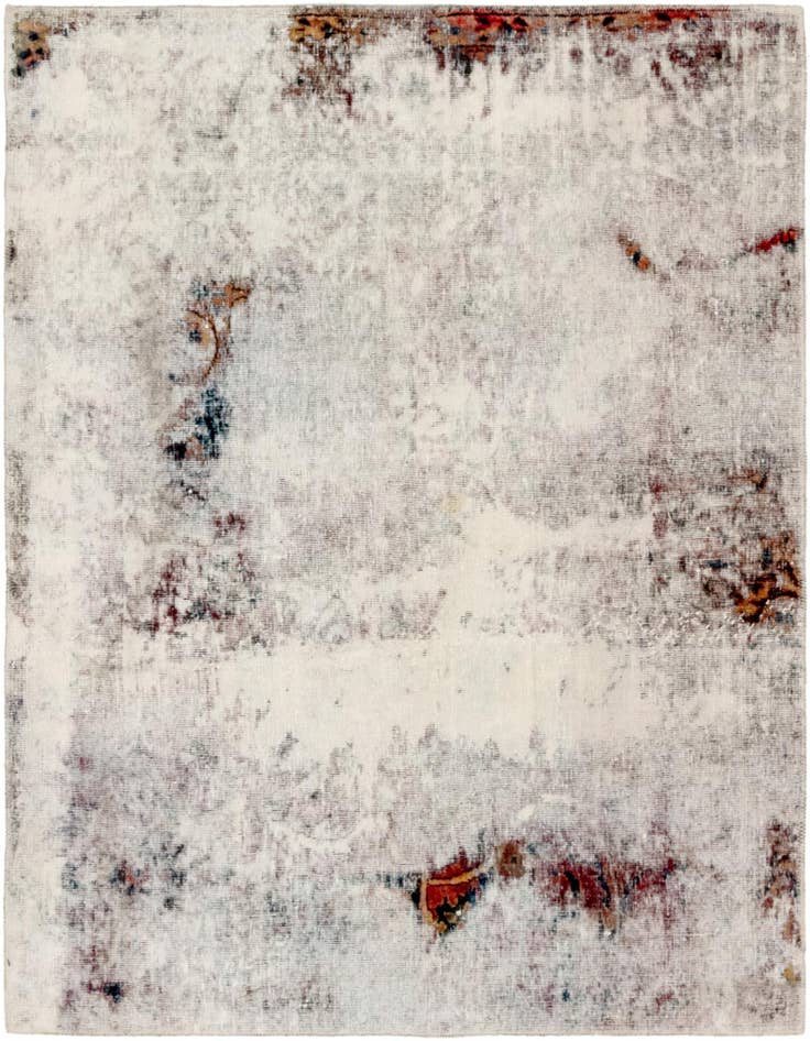 Detail image of 4' 4 x 5' 3 Hand Knotted Ultra Vintage Persian Wool Rug
