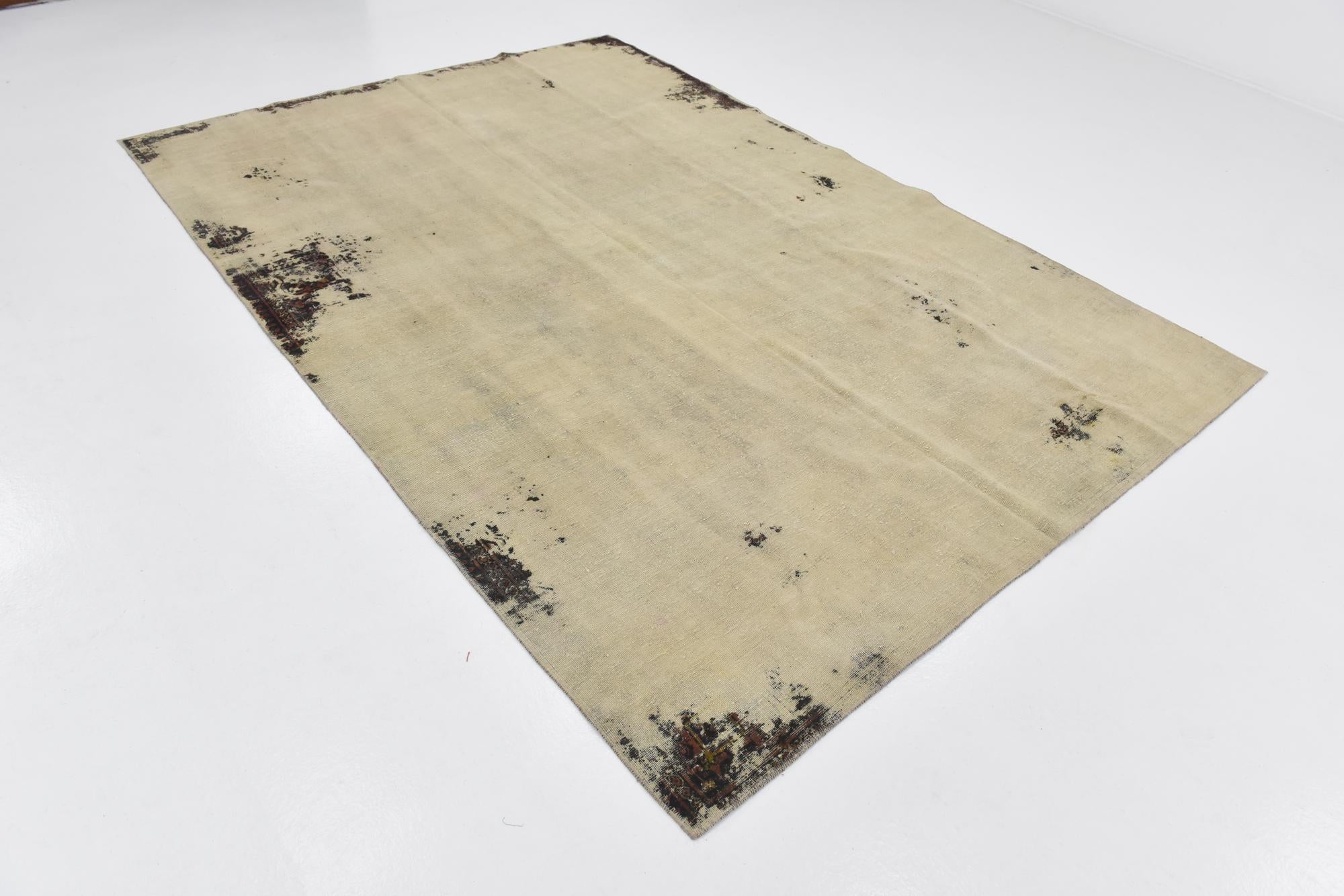 6' 8 x 9' 9 Hand Knotted Ultra Vintage Persian Wool Rug