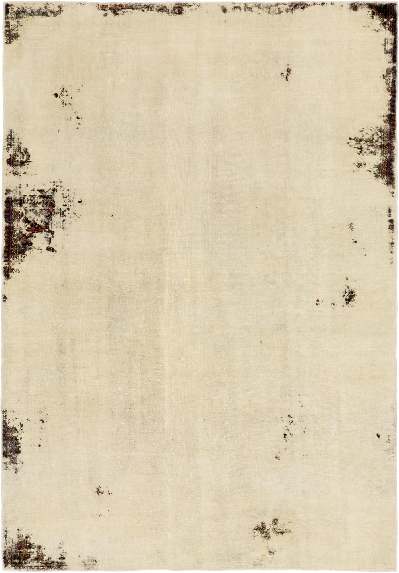 6' 8 x 9' 9 Hand Knotted Ultra Vintage Persian Wool Rug