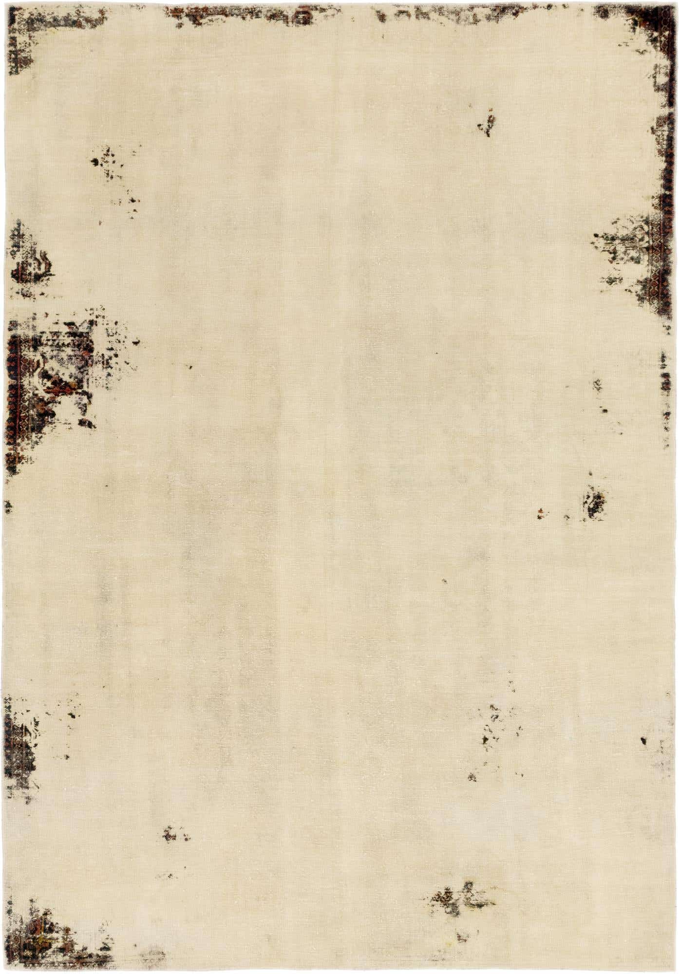 6' 8 x 9' 9 Hand Knotted Ultra Vintage Persian Wool Rug