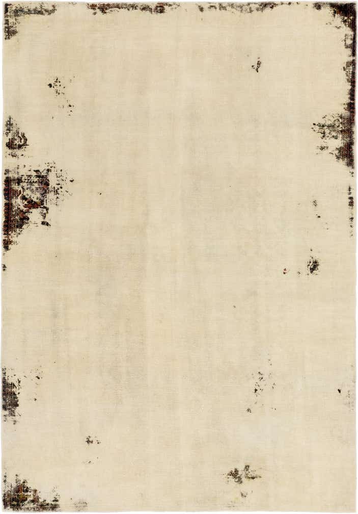 6' 8 x 9' 9 Hand Knotted Ultra Vintage Persian Wool Rug