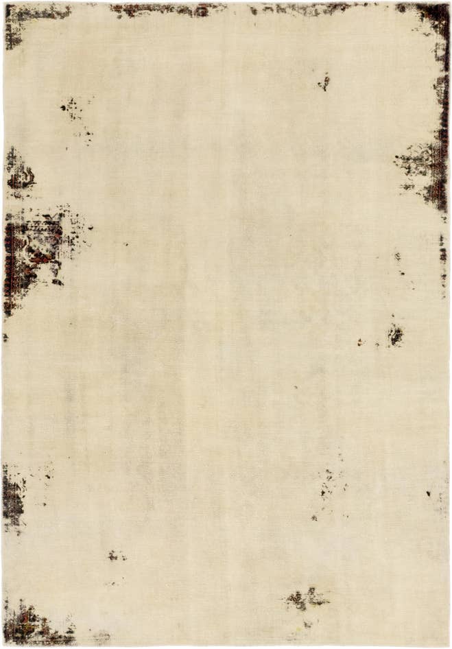 Detail image of 6' 8 x 9' 9 Hand Knotted Ultra Vintage Persian Wool Rug