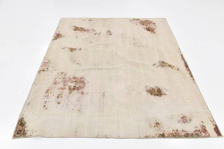 Detail image of 6' 5 x 7' 8 Hand Knotted Ultra Vintage Persian Wool Rug
