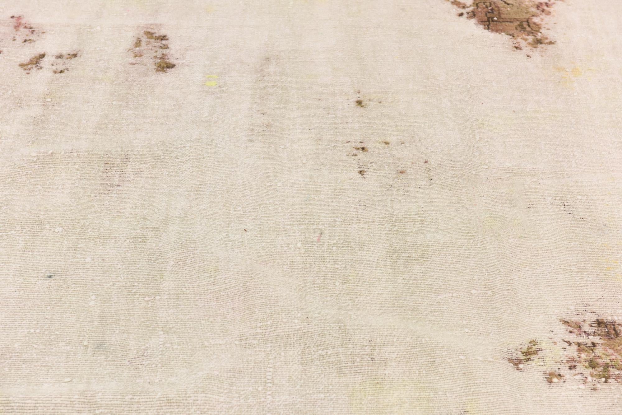 6' 5 x 7' 8 Hand Knotted Ultra Vintage Persian Wool Rug