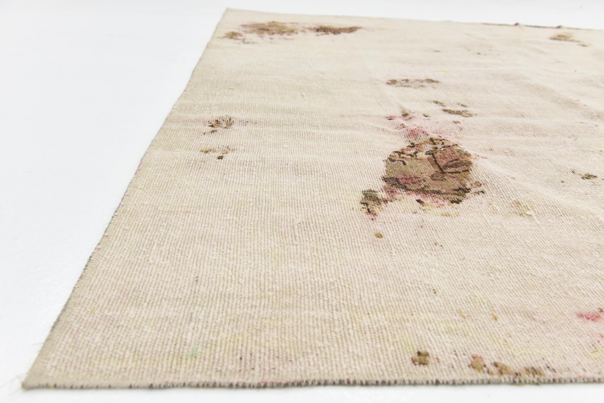 6' 5 x 7' 8 Hand Knotted Ultra Vintage Persian Wool Rug
