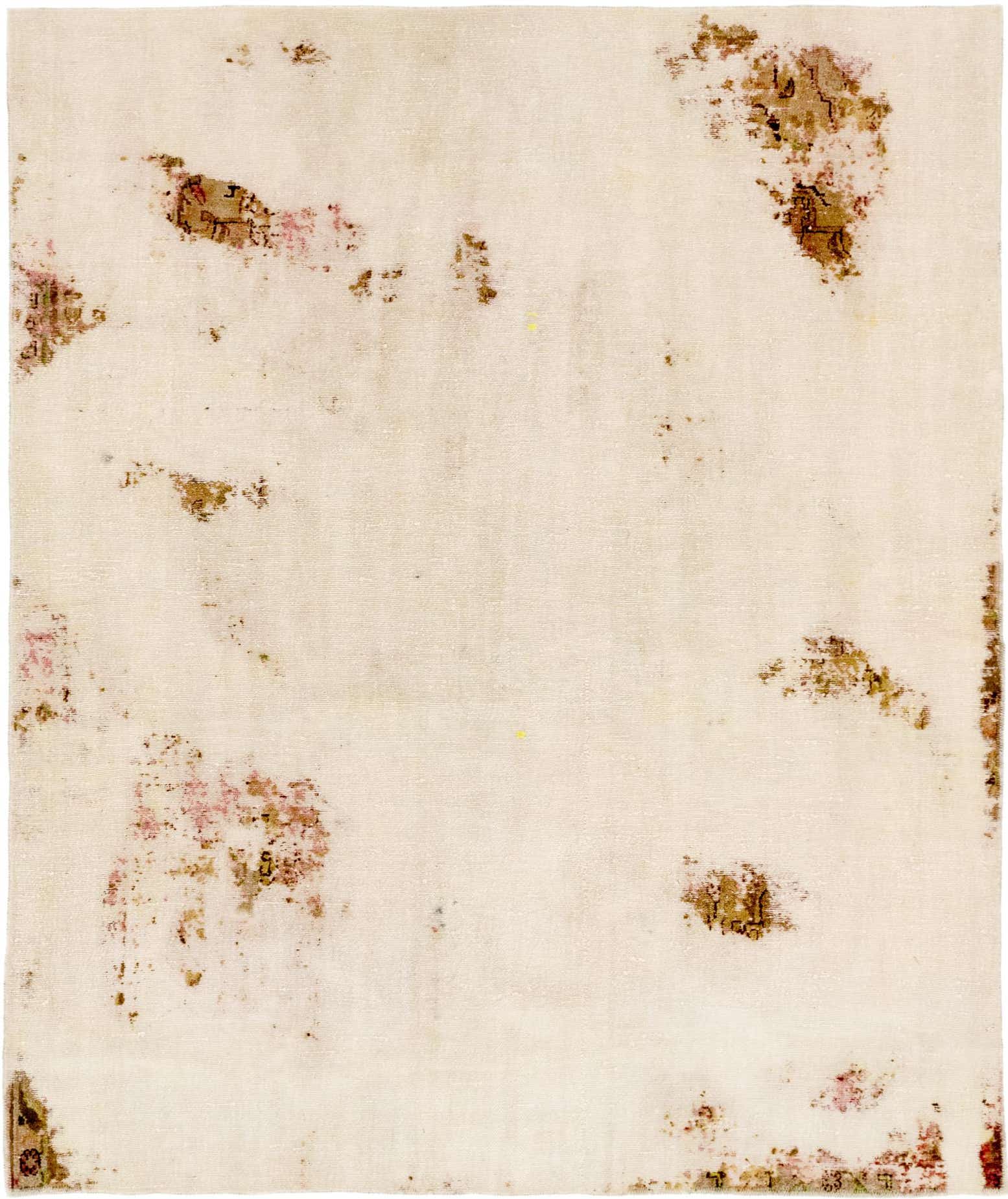 6' 5 x 7' 8 Hand Knotted Ultra Vintage Persian Wool Rug