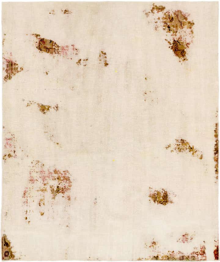 6' 5 x 7' 8 Hand Knotted Ultra Vintage Persian Wool Rug