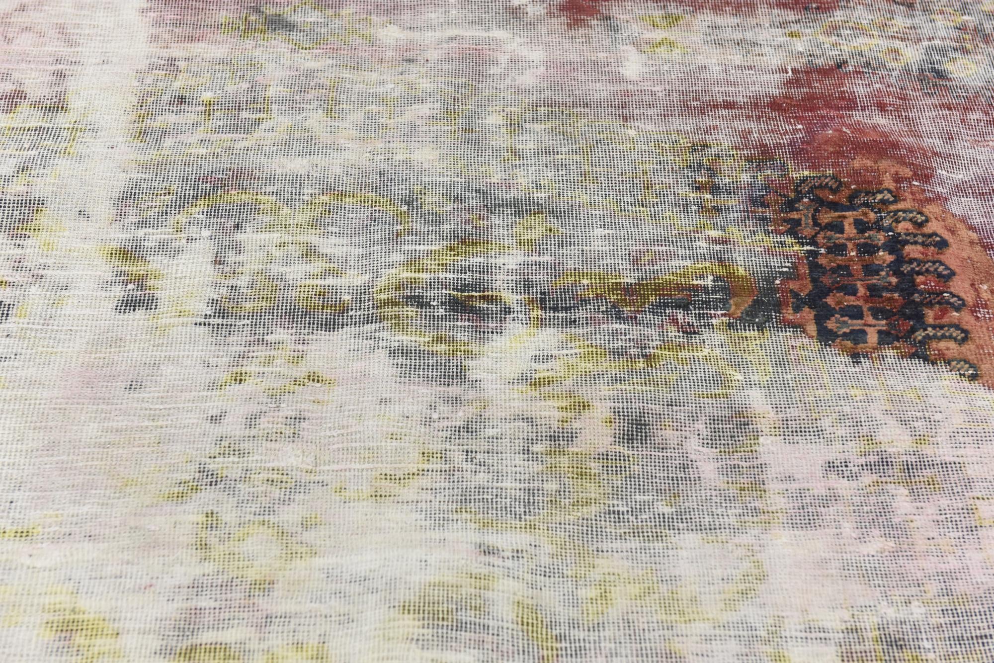 6' 3 x 7' 8 Hand Knotted Ultra Vintage Persian Wool Rug