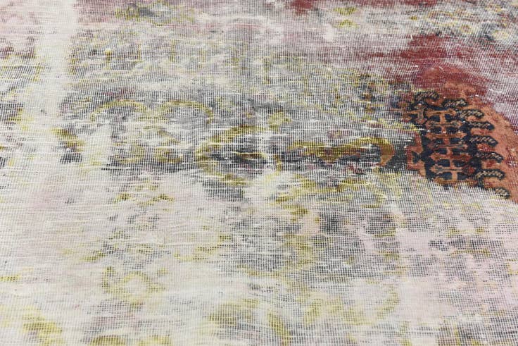 Detail image of 6' 3 x 7' 8 Hand Knotted Ultra Vintage Persian Wool Rug
