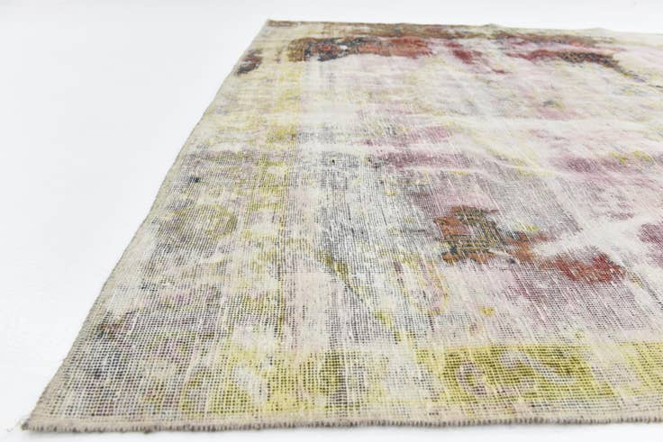 Detail image of 6' 3 x 7' 8 Hand Knotted Ultra Vintage Persian Wool Rug
