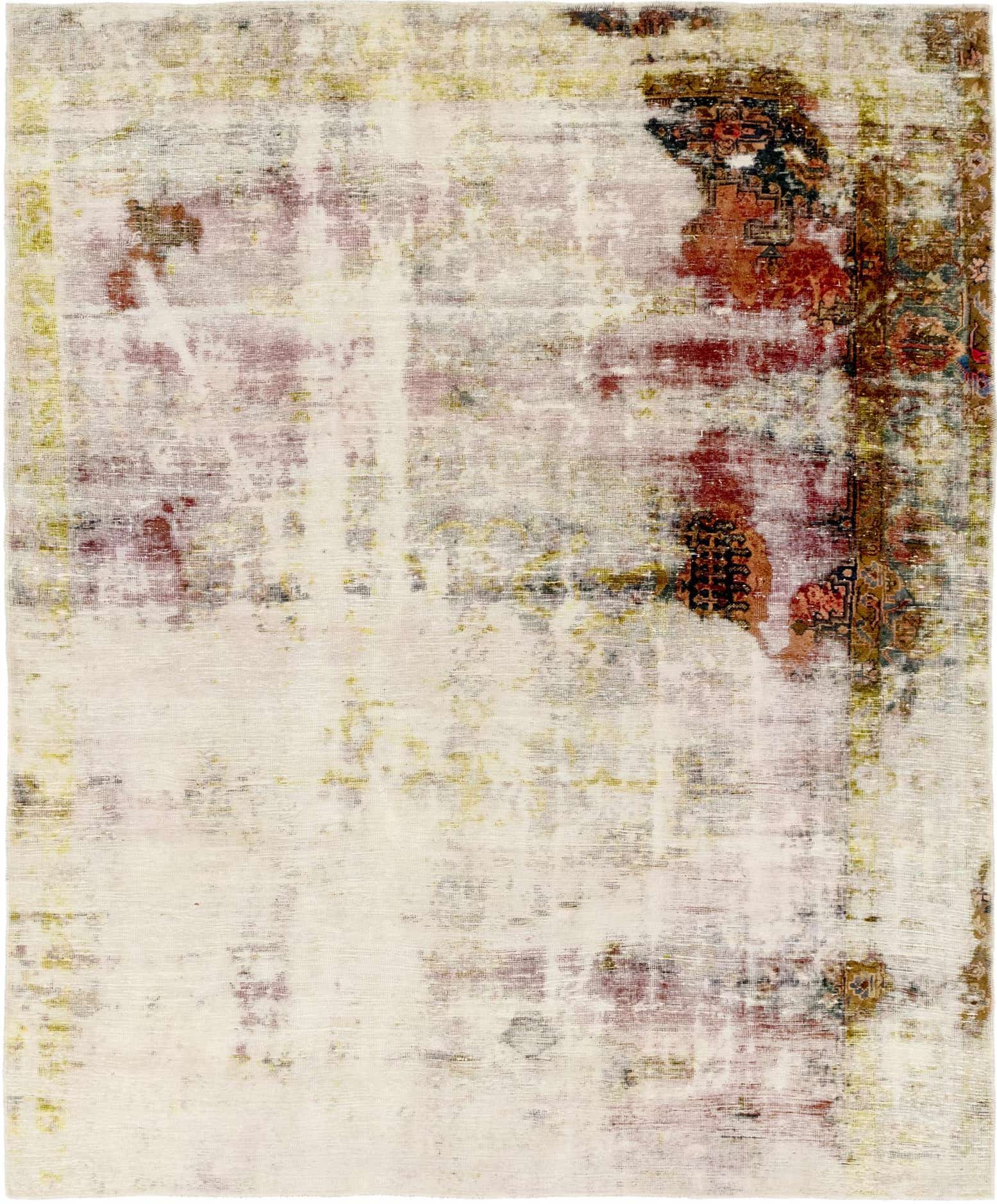 6' 3 x 7' 8 Hand Knotted Ultra Vintage Persian Wool Rug