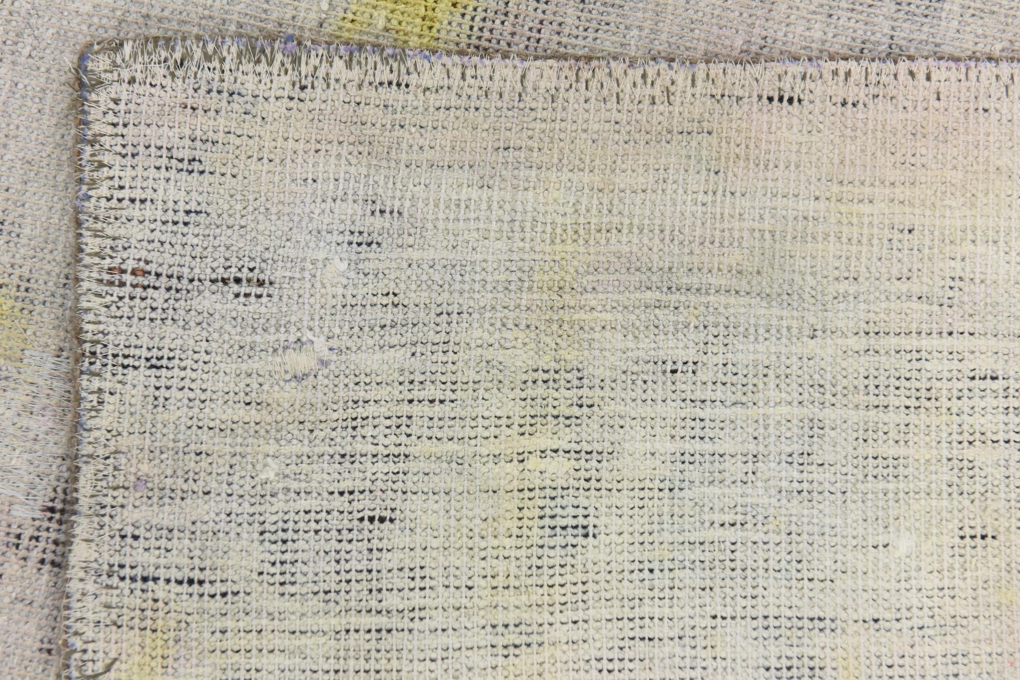 6' x 9' 3 Hand Knotted Ultra Vintage Persian Wool Rug