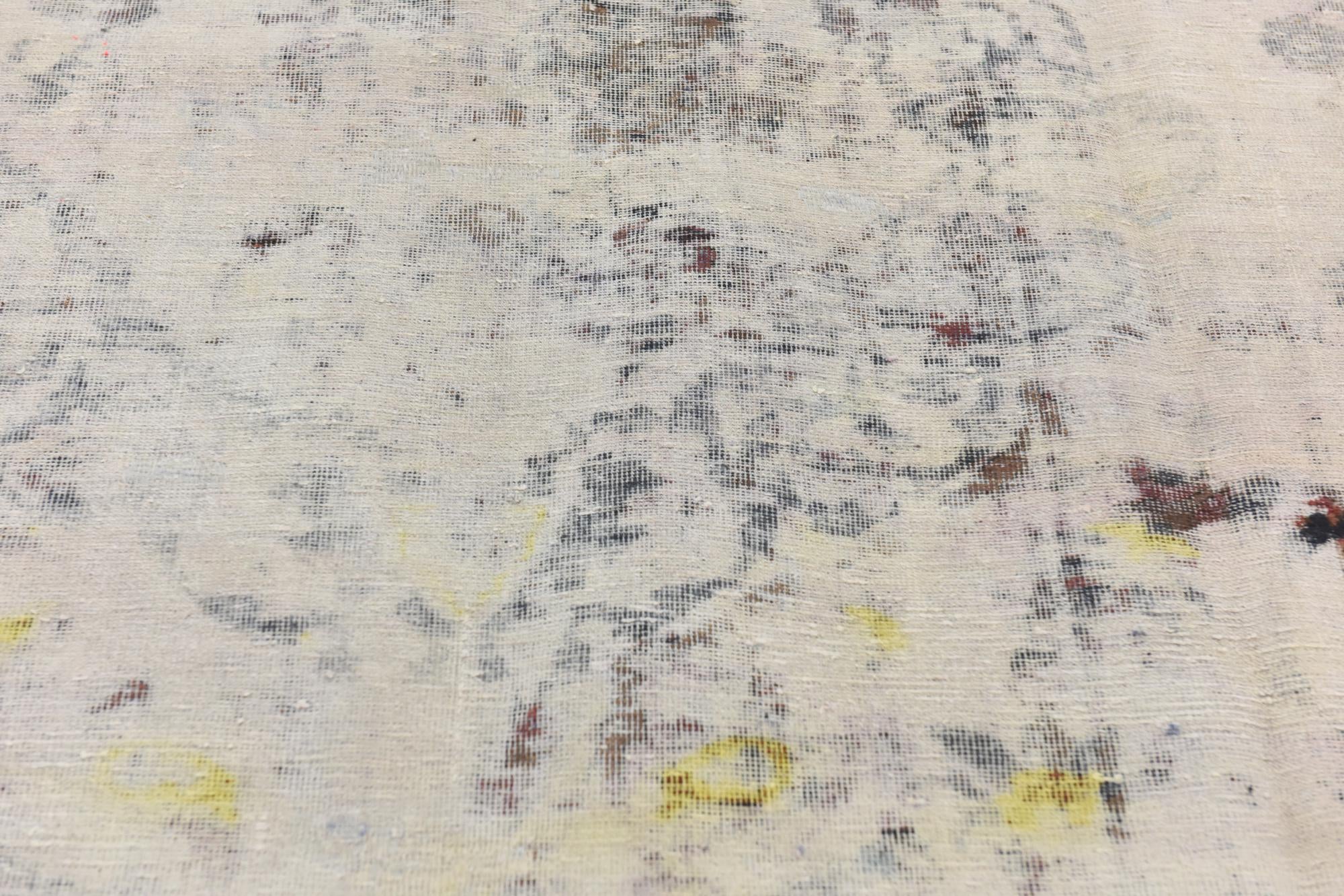 6' x 9' 3 Hand Knotted Ultra Vintage Persian Wool Rug