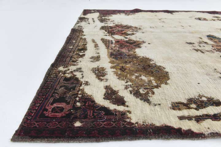 7' x 8' 9 Hand Knotted Ultra Vintage Persian Wool Rug