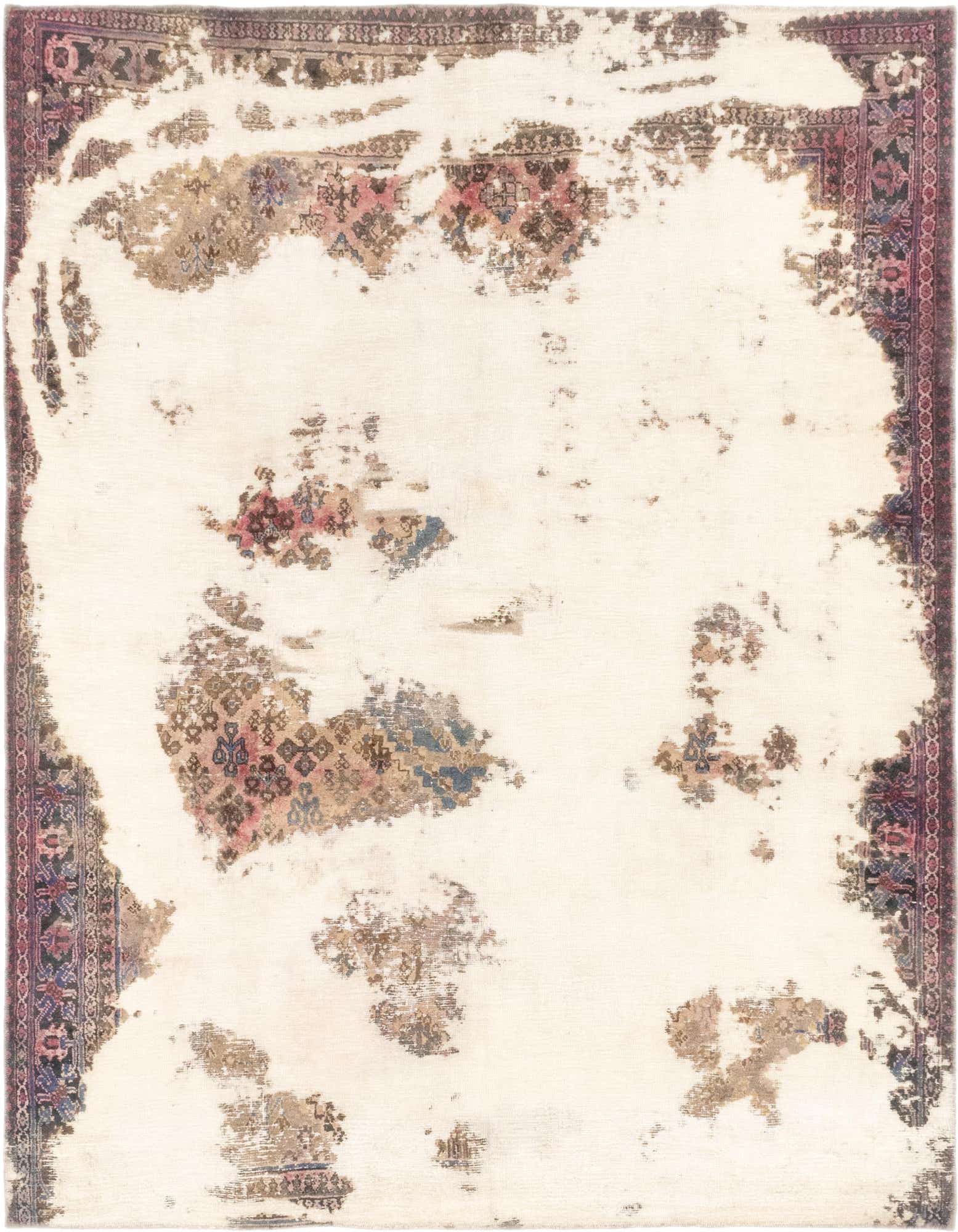 Primary image 7' x 8' 9  Hand Knotted Ultra Vintage Persian Wool Rug