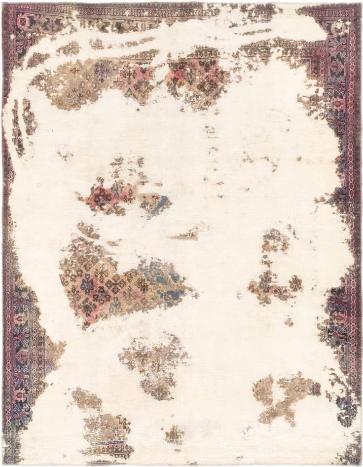 Detail image of 7' x 8' 9 Hand Knotted Ultra Vintage Persian Wool Rug